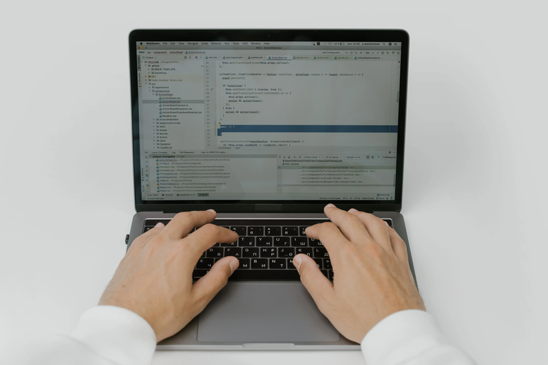Developer writing code in an IDE